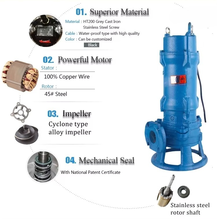 Сверхмощная погружная шлифовал – обзор и цена Submersible Pump Sewage